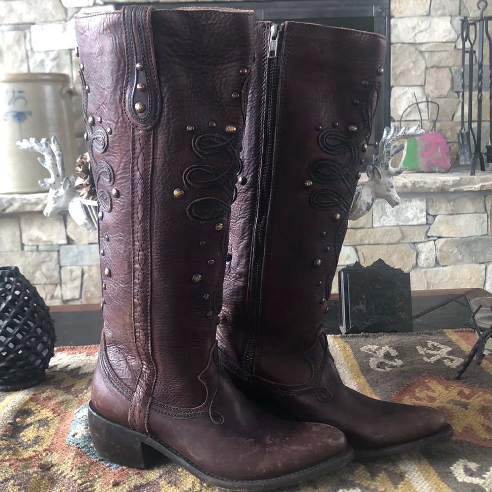 Liberty Black Tall Leather Boots